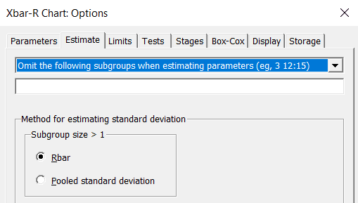 Chart Options > Estimate